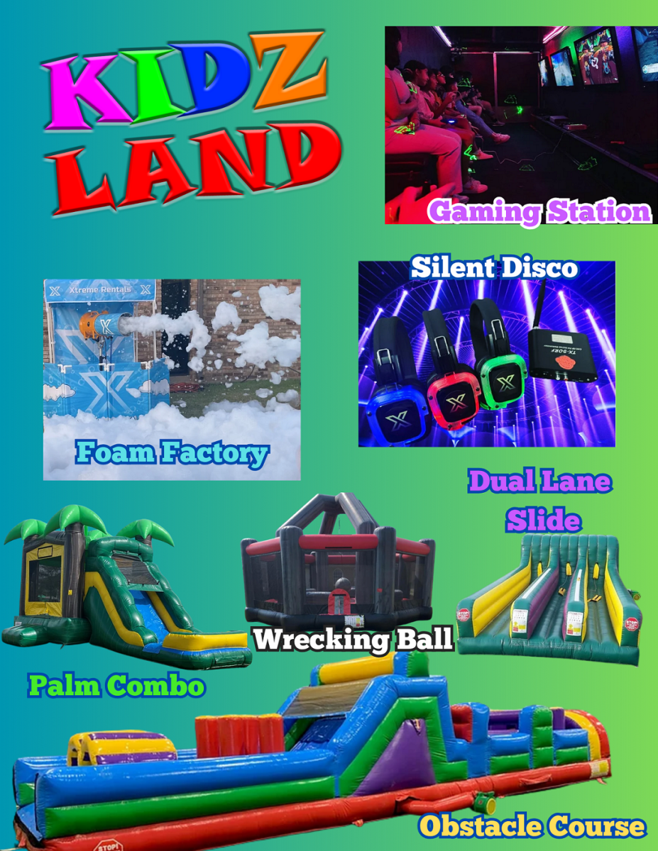 KidzLand Inflatable Kingdom poster at Mardi Gras of Southeast Texas