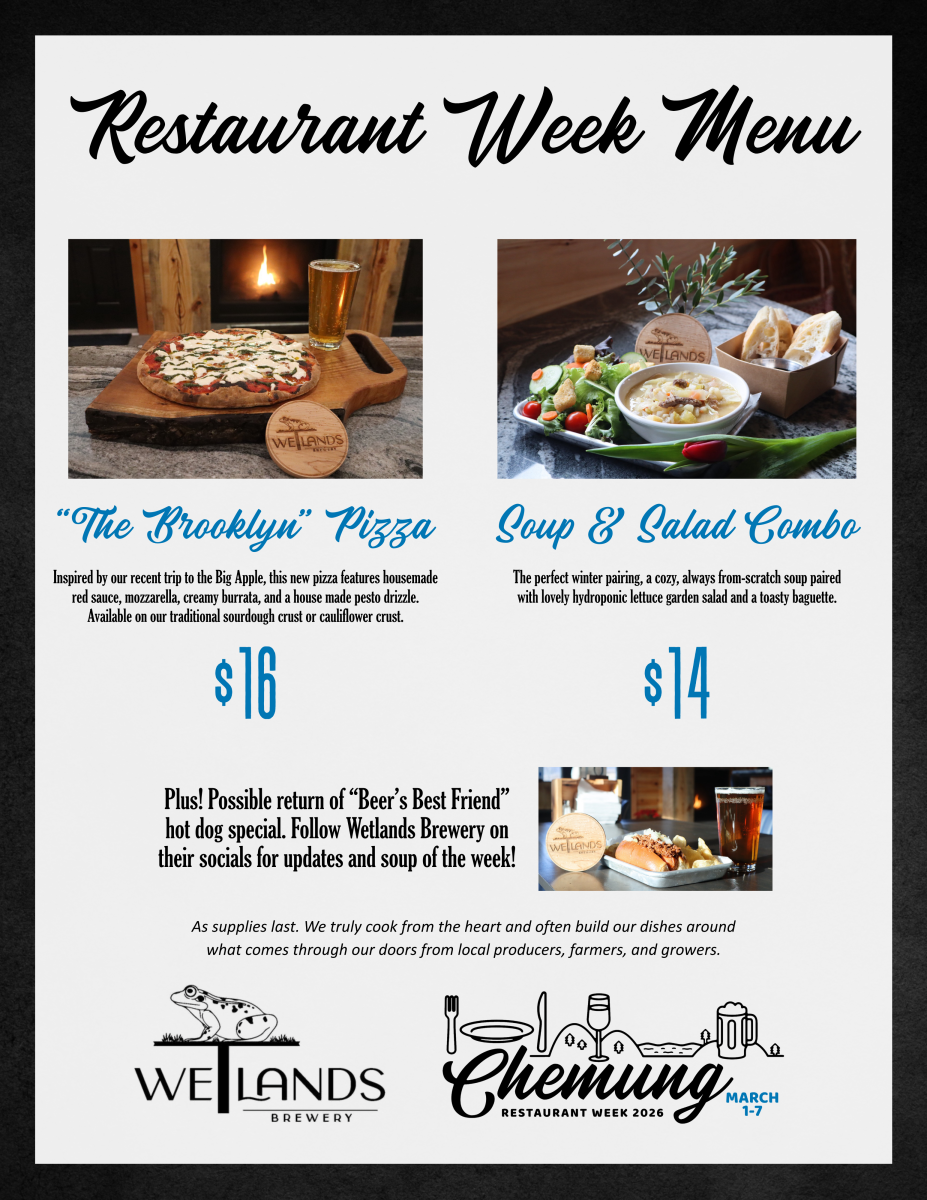 Wetlands Brewery Menu
