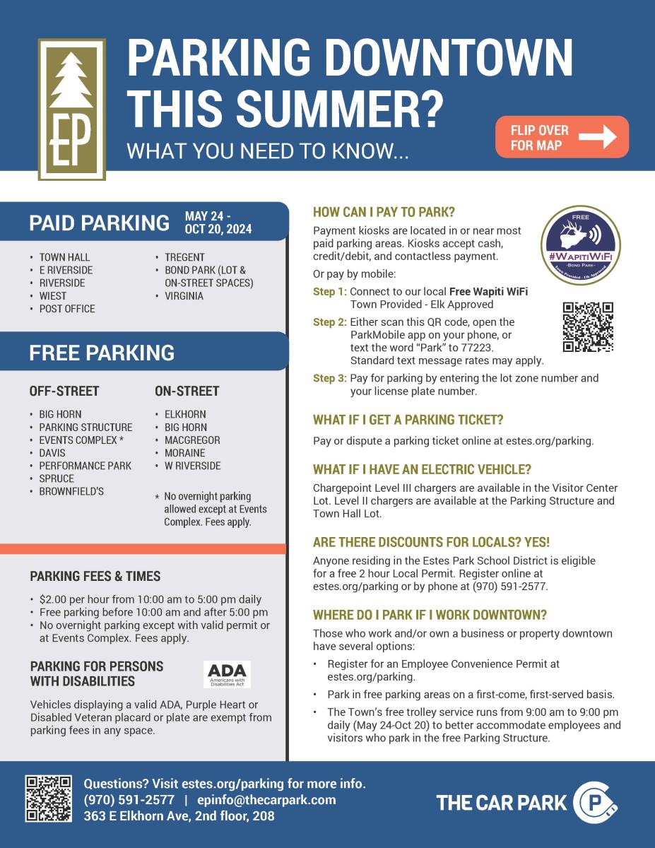Town of Estes Park Parking Need to Know