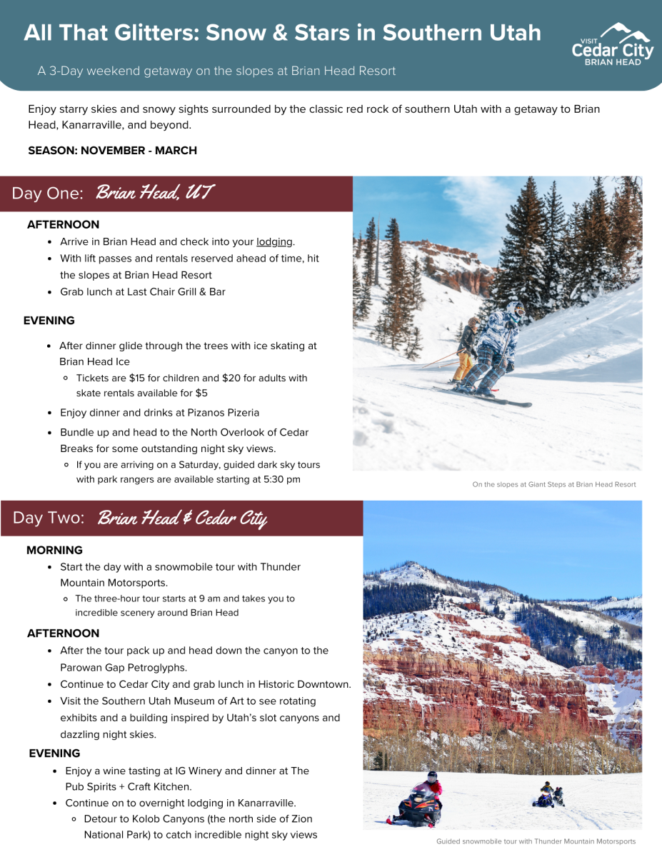 Winter Stargazing Itinerary (pg 1)