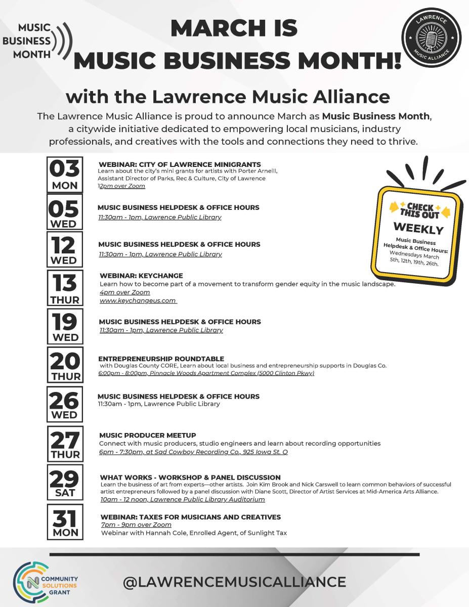 Music Business Month Flyer