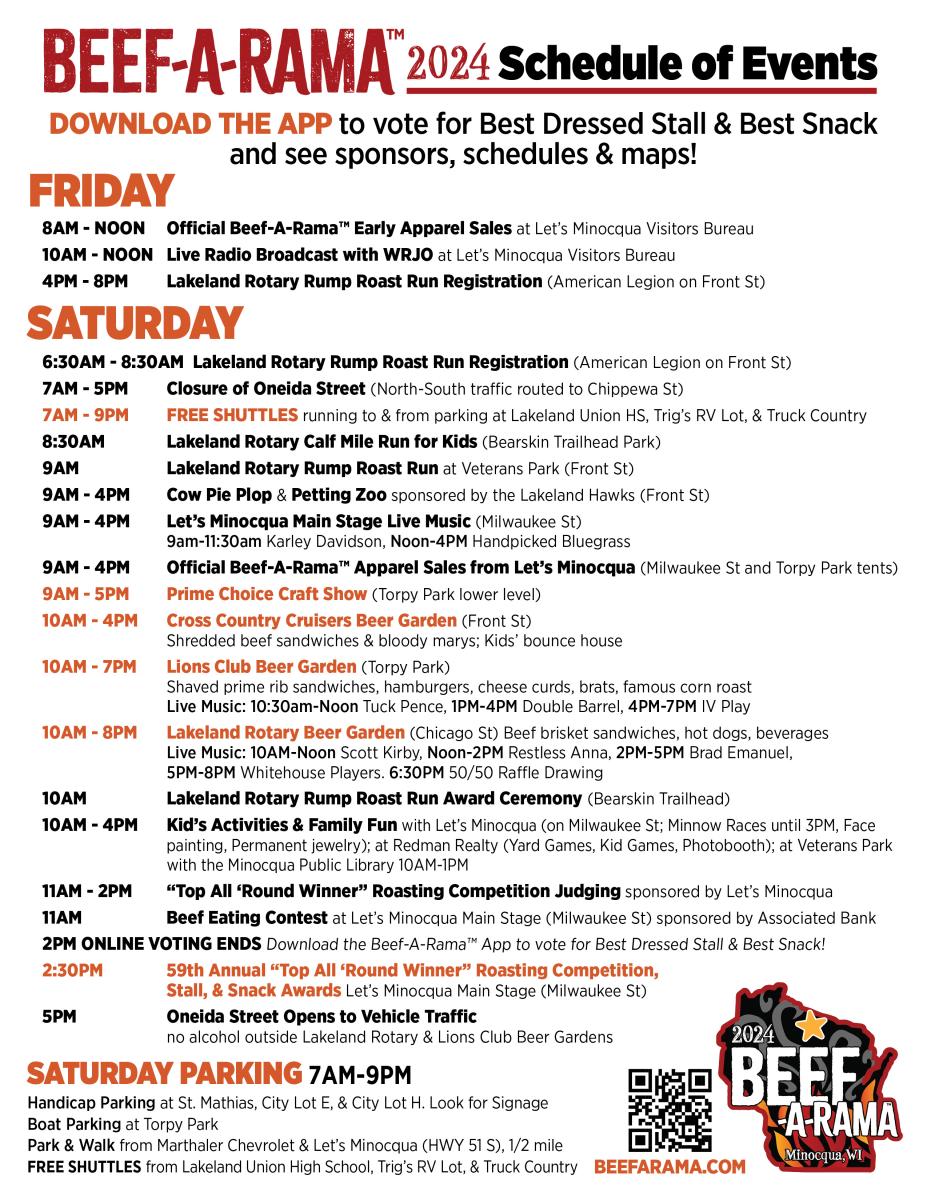 Schedule of Events 2024