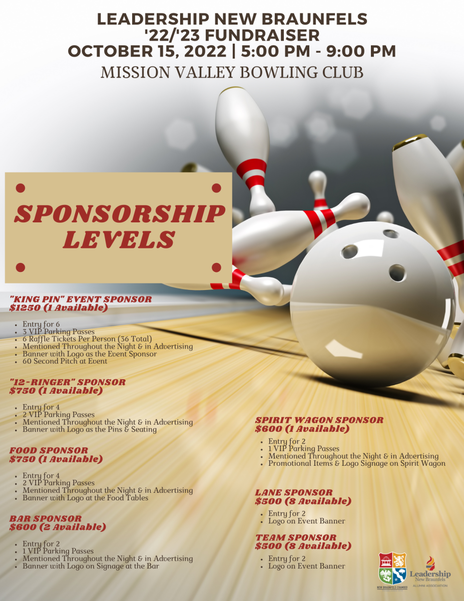 Leadership New Braunfels Fundraiser Sponsorship Flyer
