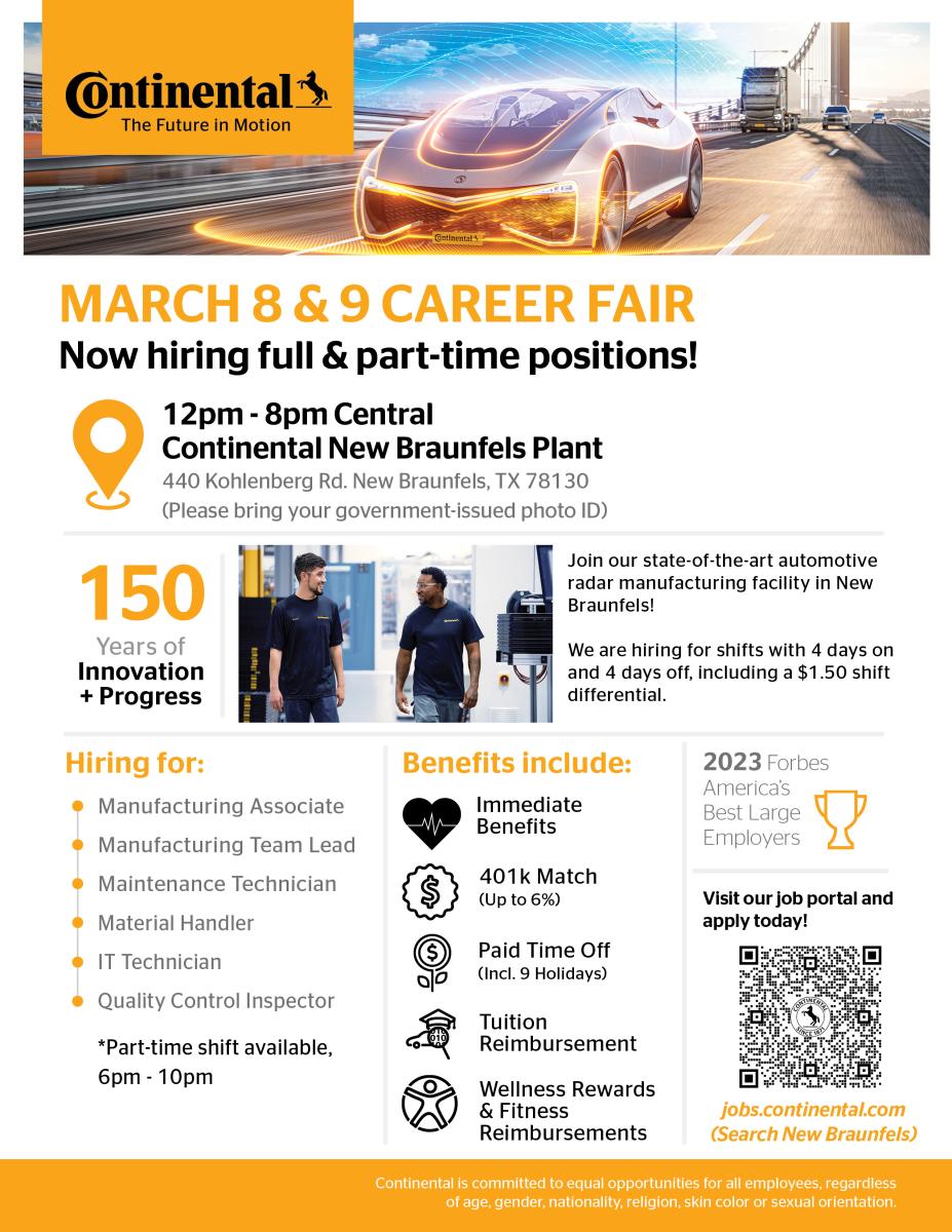 Continental New Braunfels Career Fair
