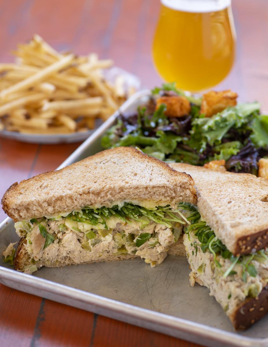 Green Chile Tuna Melt, Rowley's Farmhouse, Santa Fe