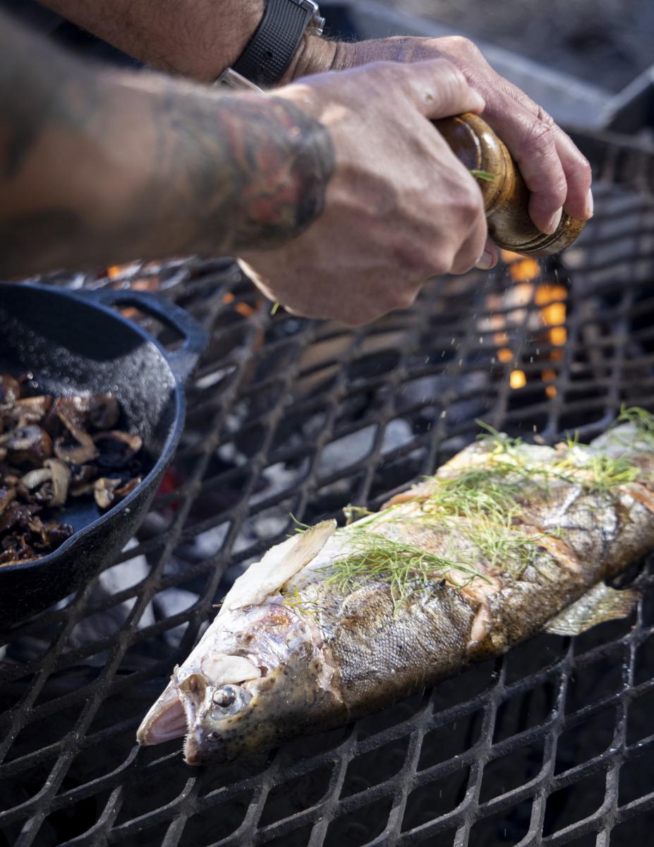 Whole Grilled Trout at Vermejo, a Ted Turner Reserve