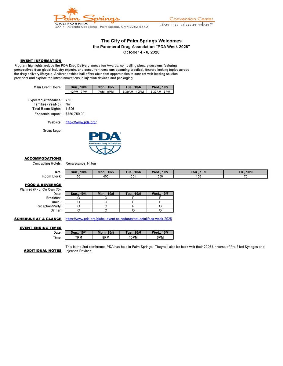 PDA 2026