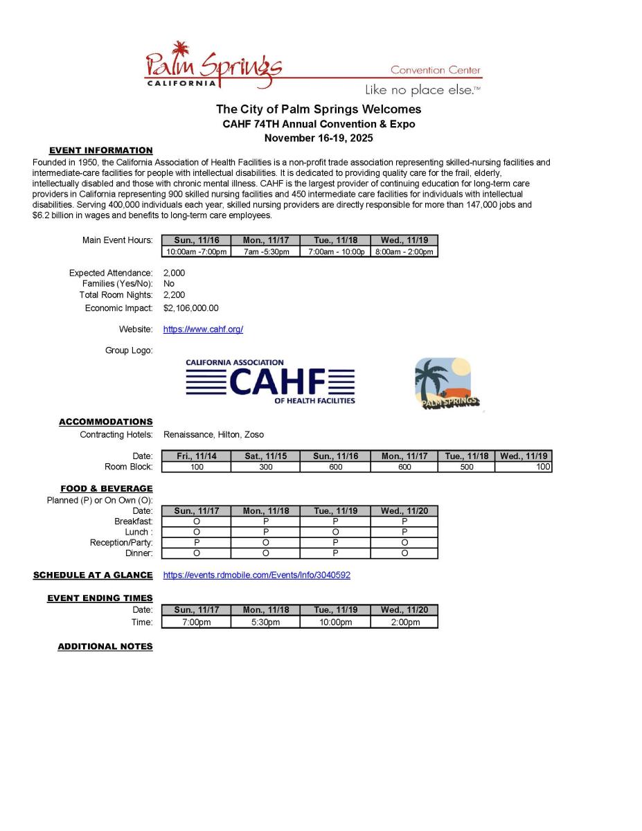 CAHF 2025