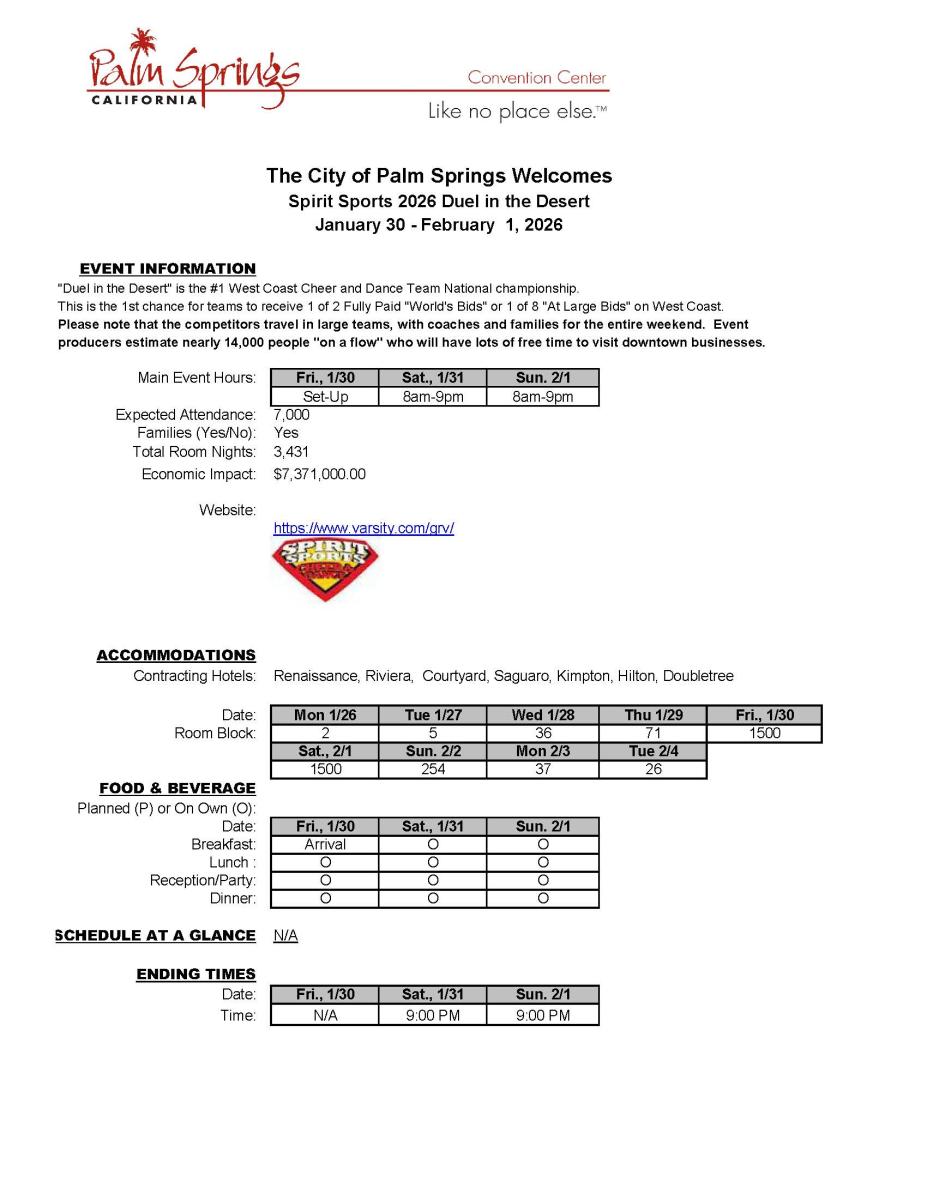 Spirit Sports 2026 Duel in the Desert