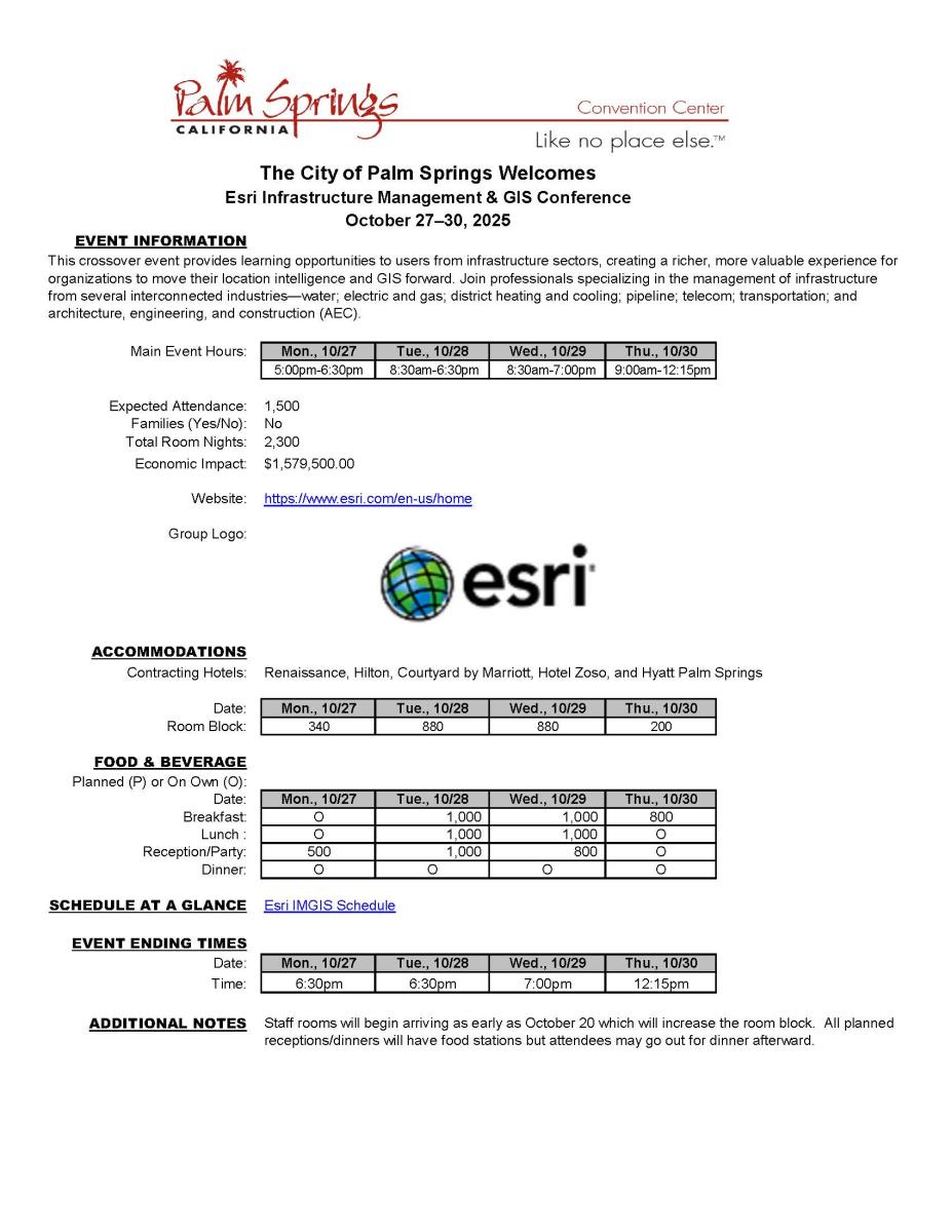 Esri Infrastructure Management & GIS Conference October 2025