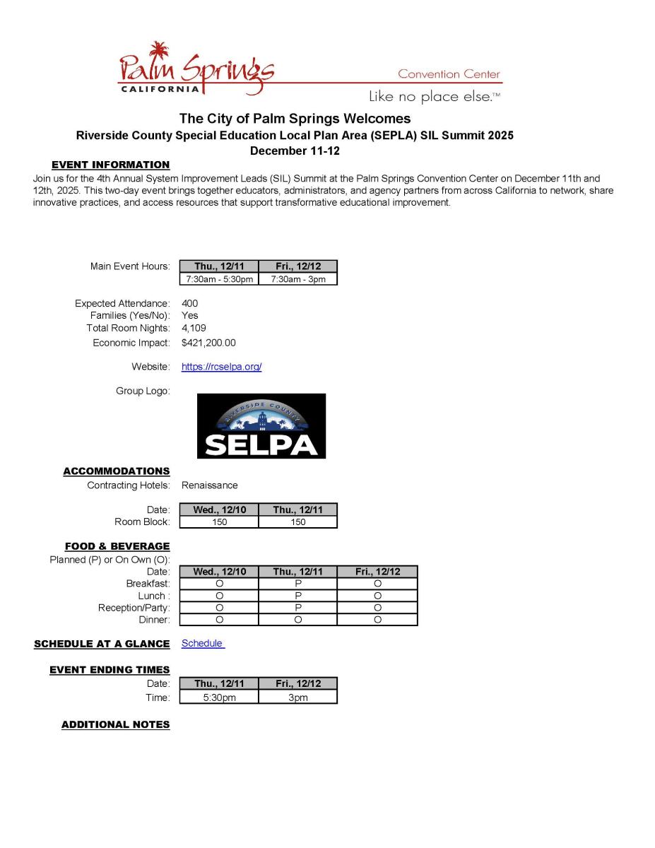 Riverside County SEPLA Sil Summit 2025