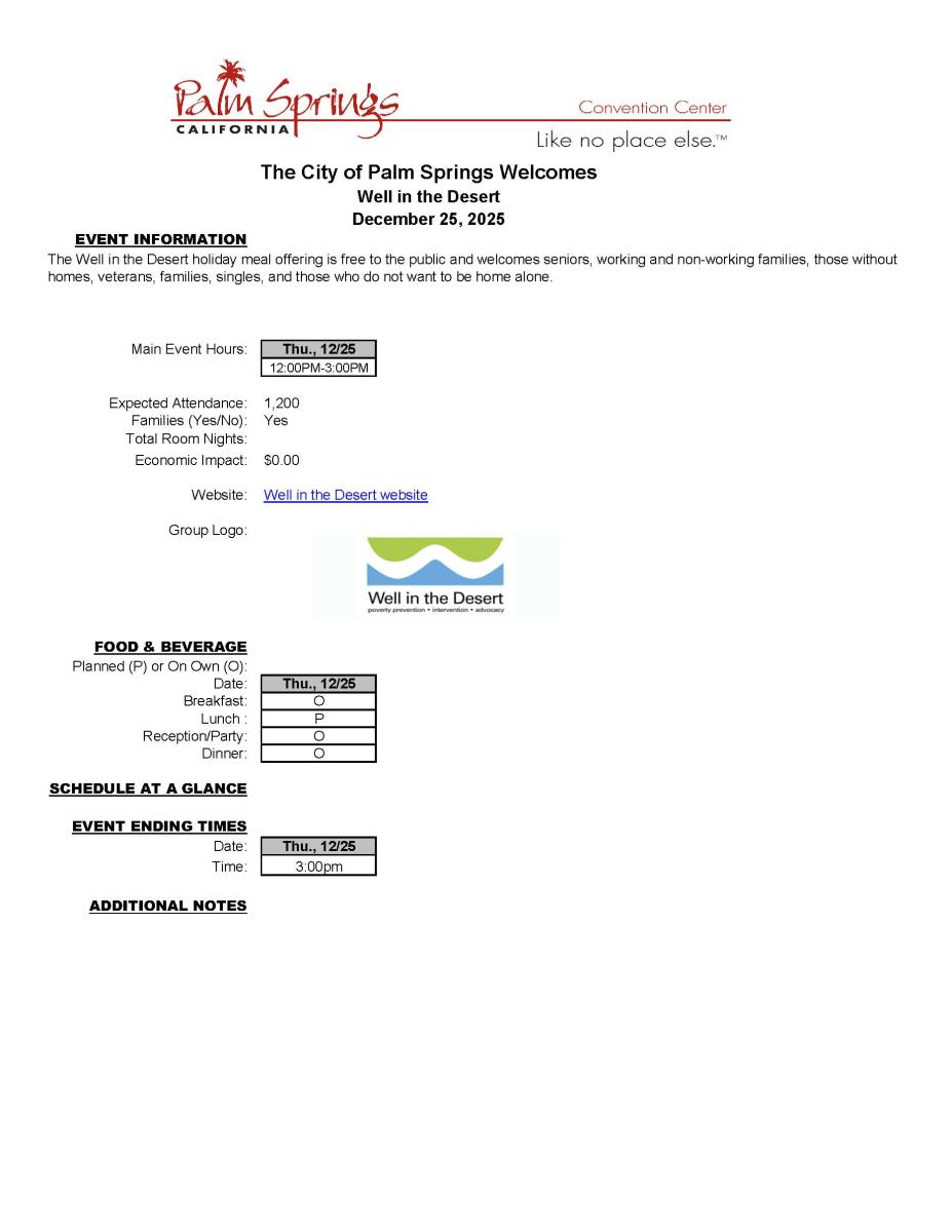 Well in the desert 2025