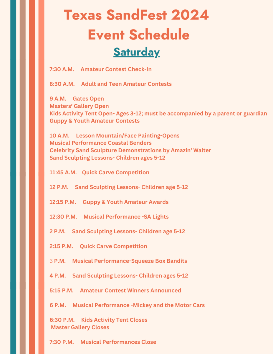 Schedule of SandFest for Saturday