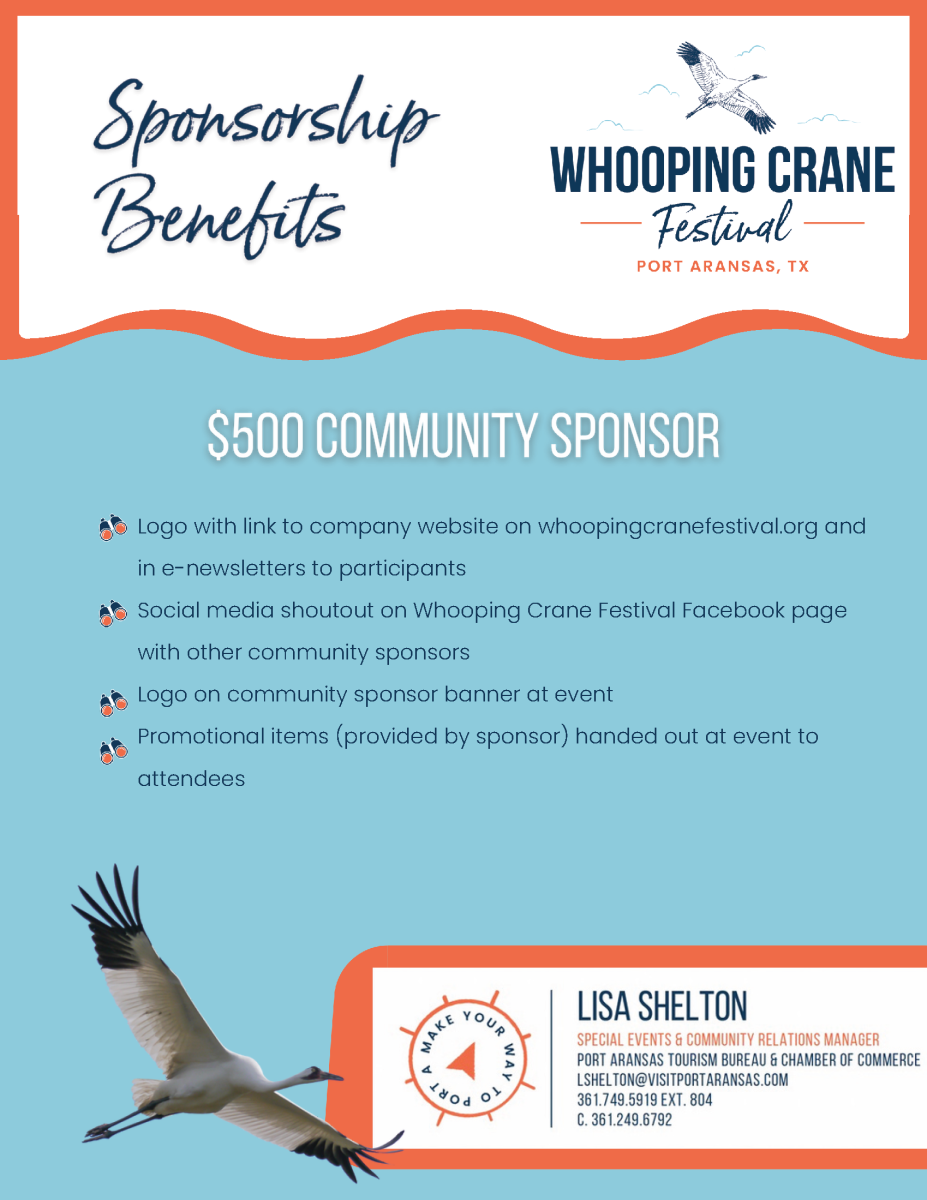 Whooping Crane Festival $500 Community Sponsor