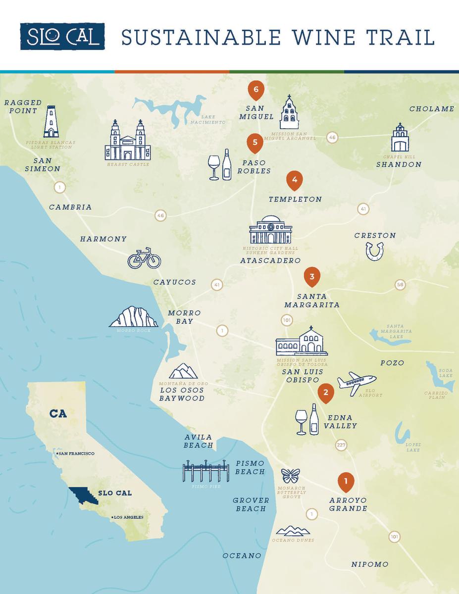 Sustainable Wine Trail Map
