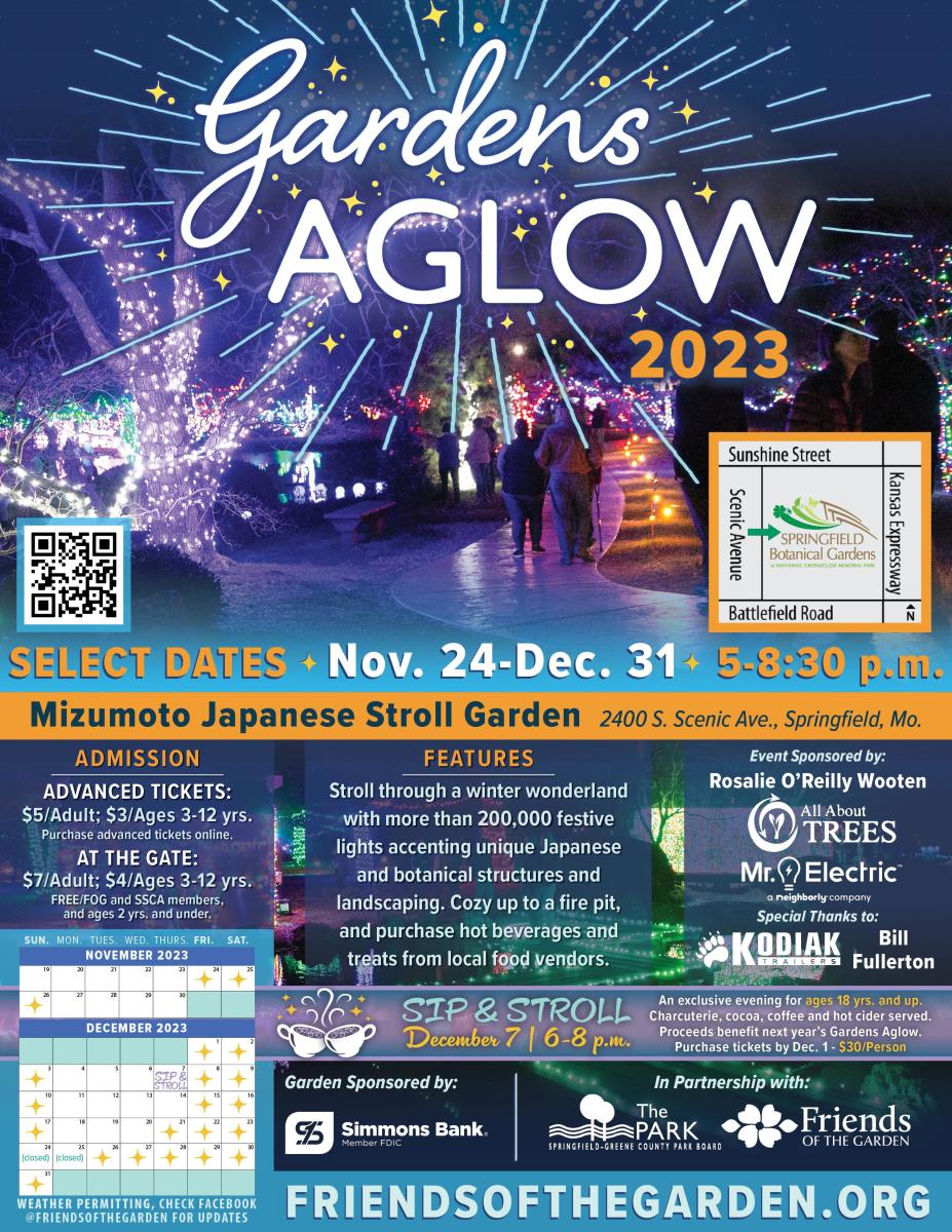 Gardens Aglow 2023 Flyer