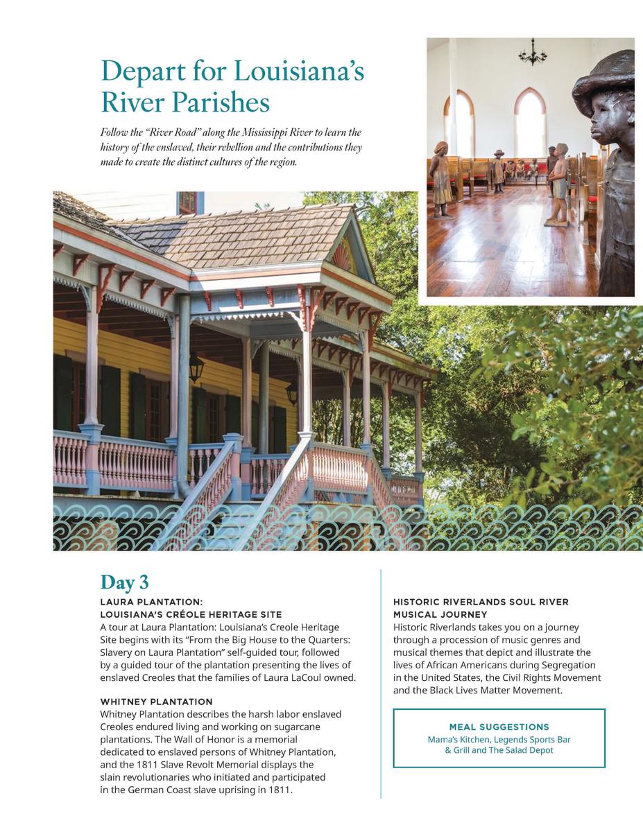 River Parishes itinerary