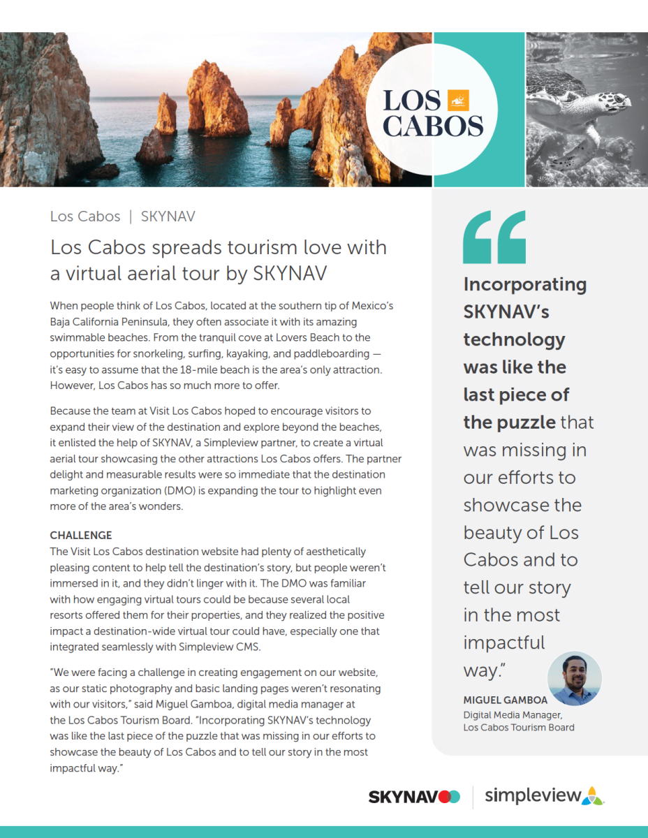 Los Cabos Case Study | SKYNAV + Simpleview