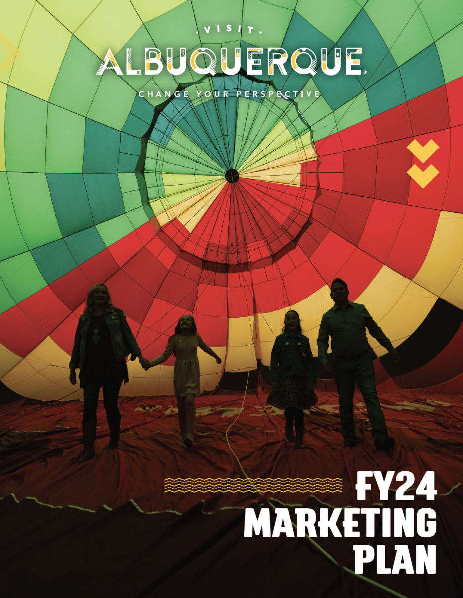 Cover of the FY24 Visit Albuquerque Marketing Plan
