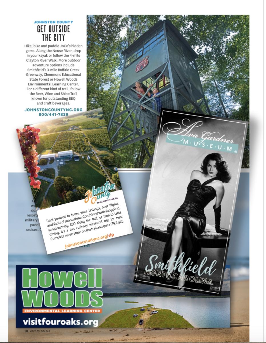 Various print and digital ads pieced together