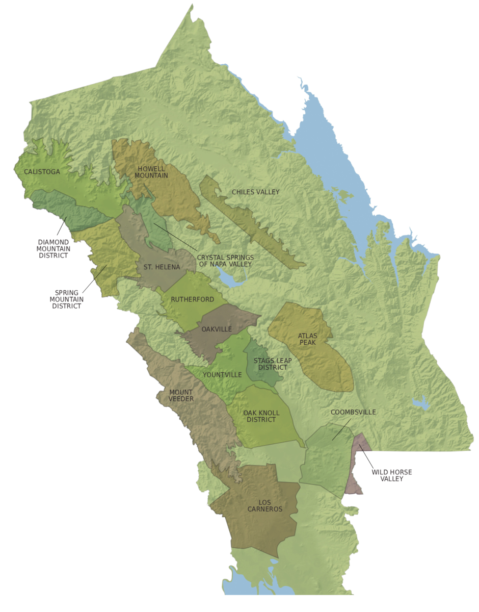 Napa Valley Appellations Map