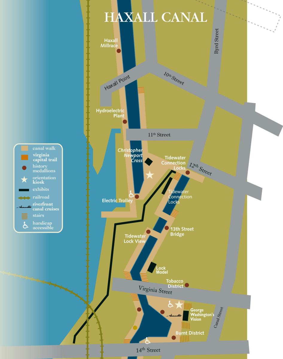 Haxall Canal map