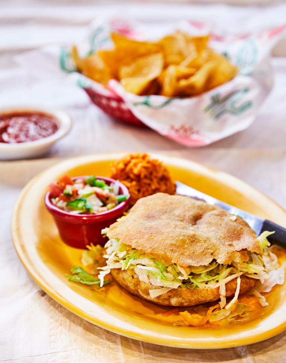 Plates of food at El Zarape in Garden City