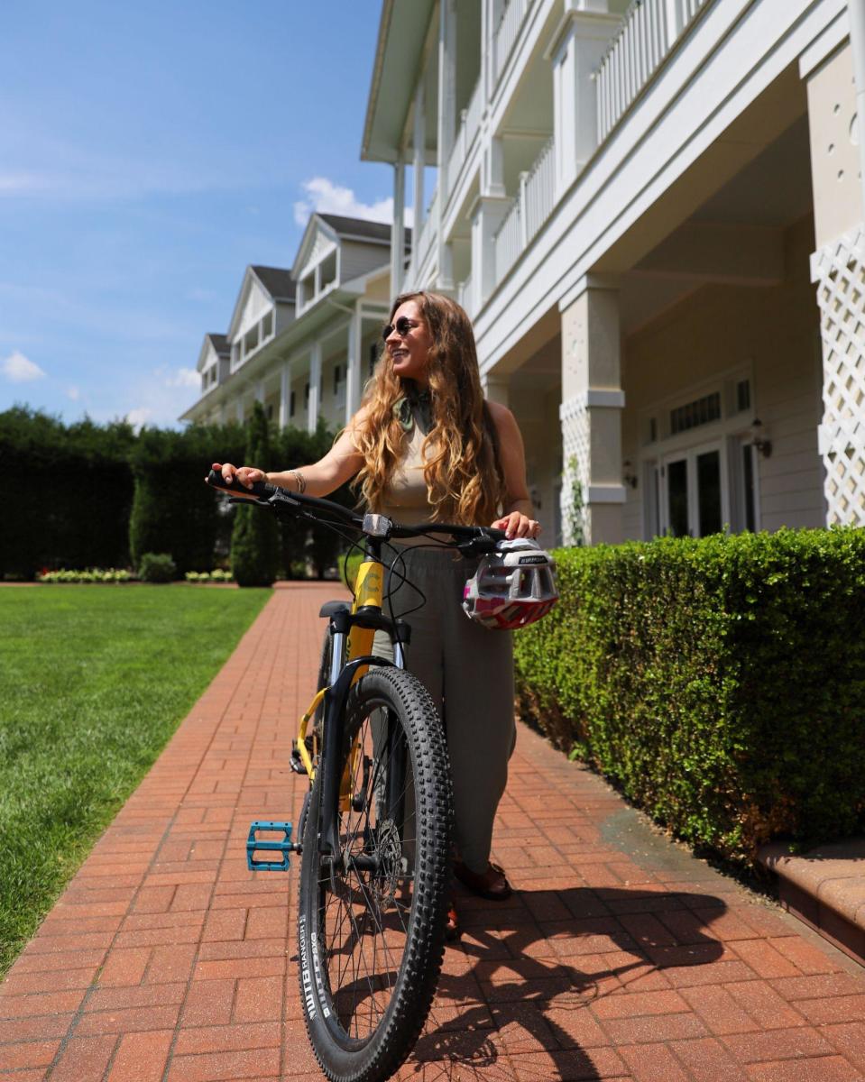 Woman with a bike