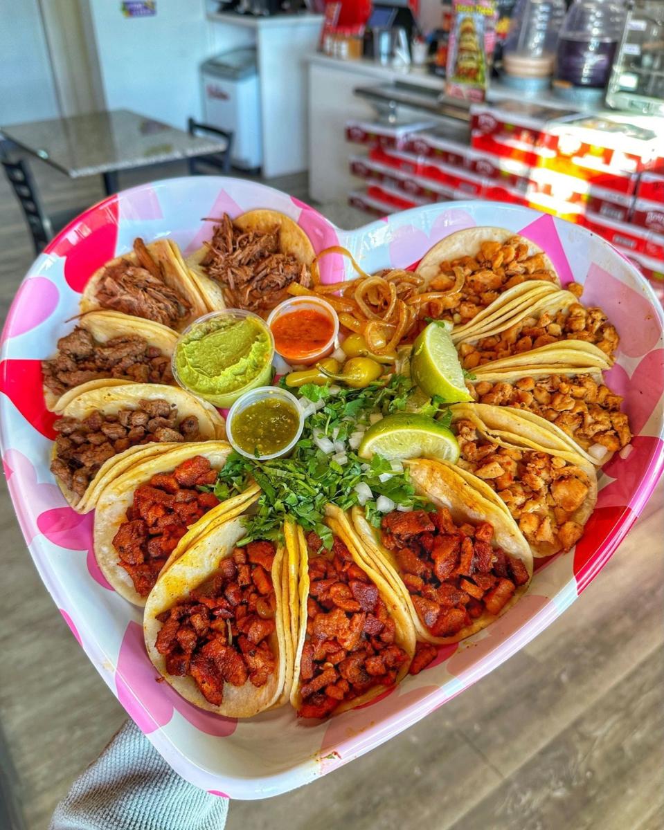 The Taco Spot - heart-shaped taco tray