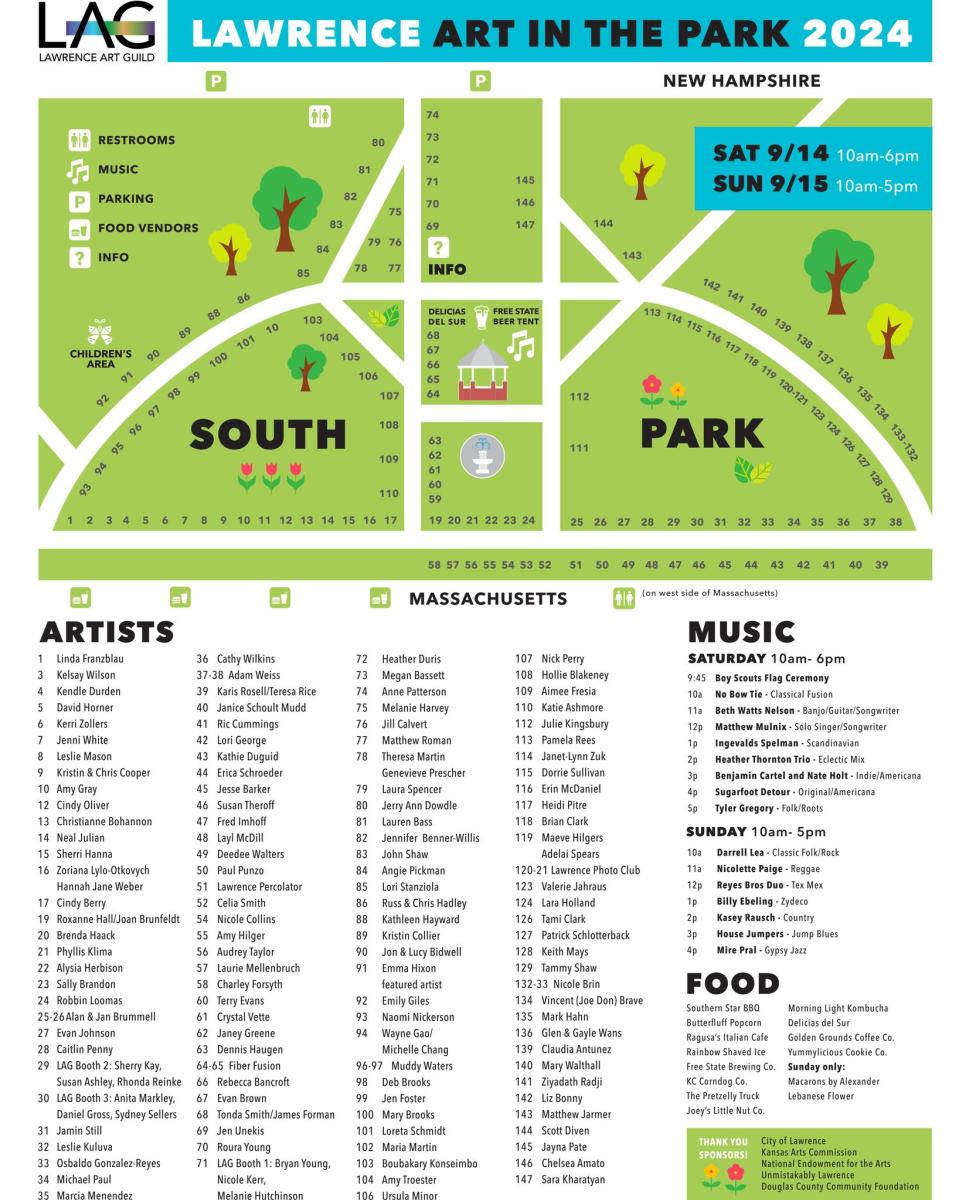 Art in the Park 2024 Map