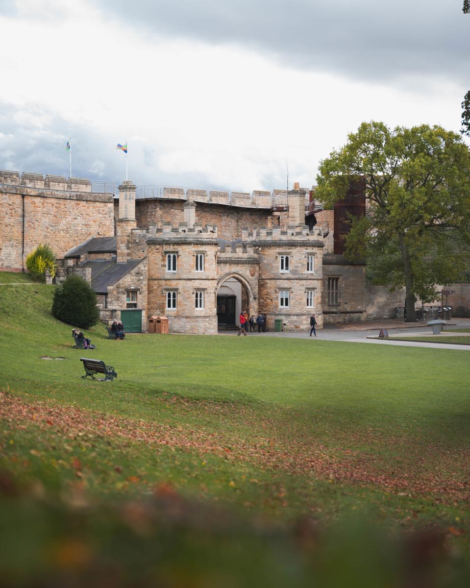 View from a green of Lincoln Castle