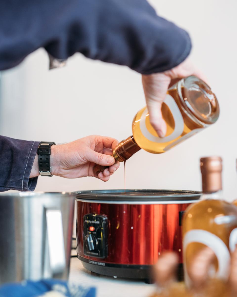 Waxing the bottles