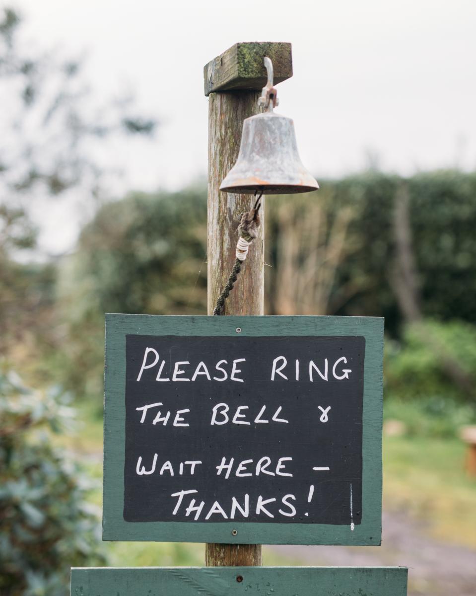 A sign at the welcome visitor centre
