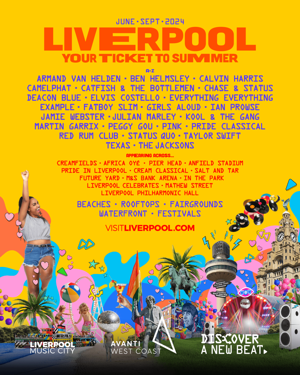 A festival style poster with the words LIVERPOOL