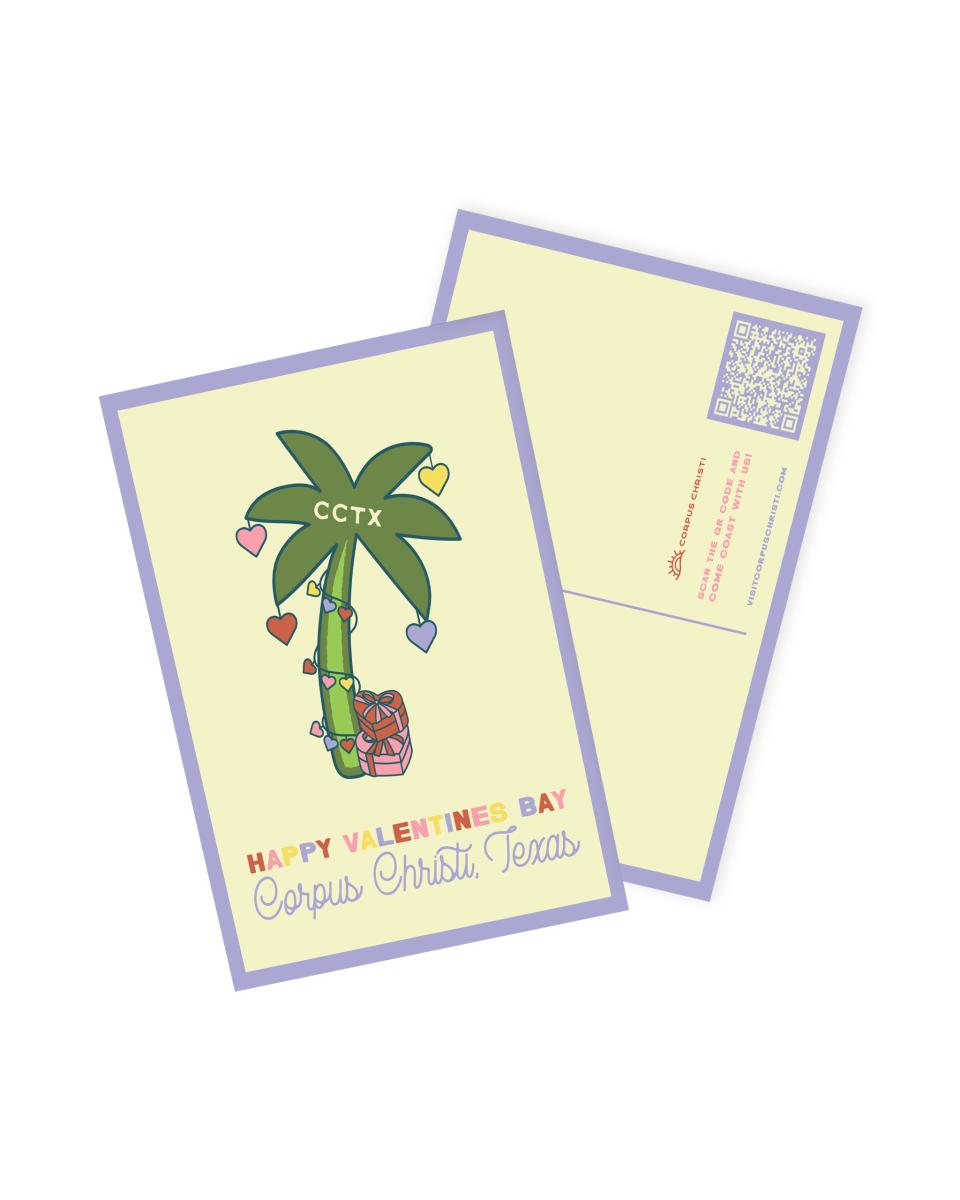 Happy Valentine's Bay Palm Tree