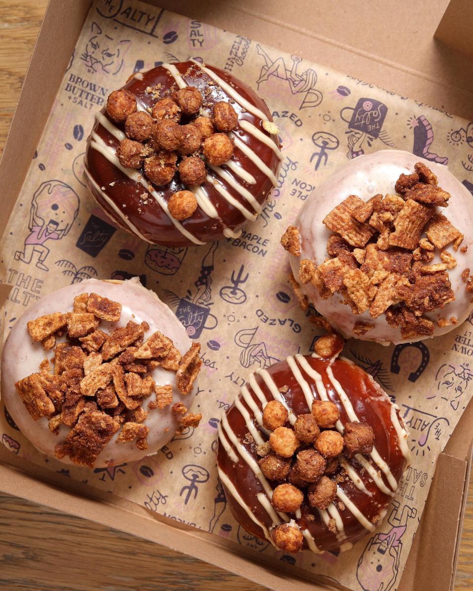 Mini Reese's Puff & Mini Cinnamon Toast Crunch donuts
