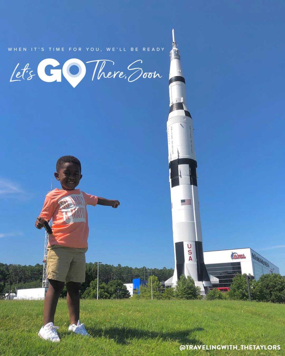 Let's Go There - Rocket Center and boy