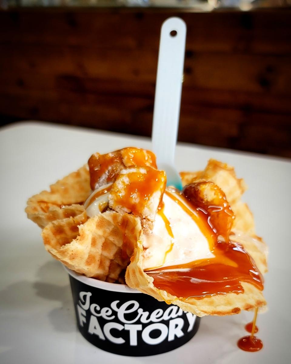 ice cream factory caramel