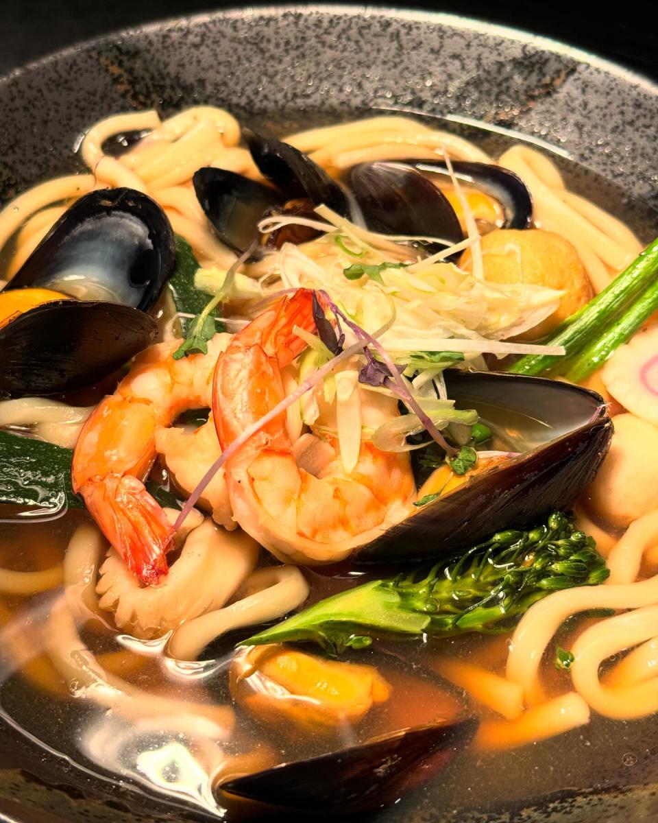 Seafood Udon at Yuzu Bowl & Bistro