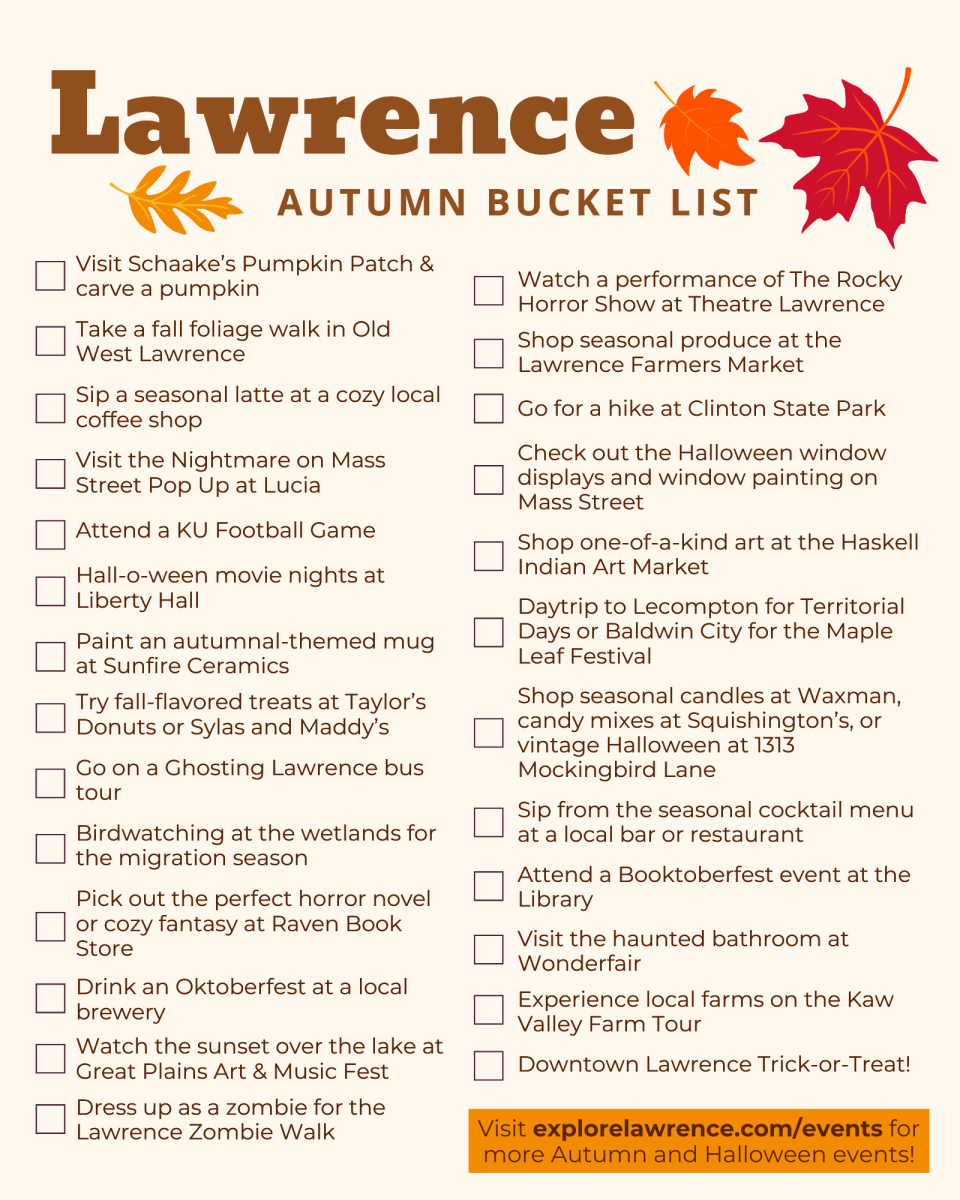 Lawrence Autumn Bucket List 2025