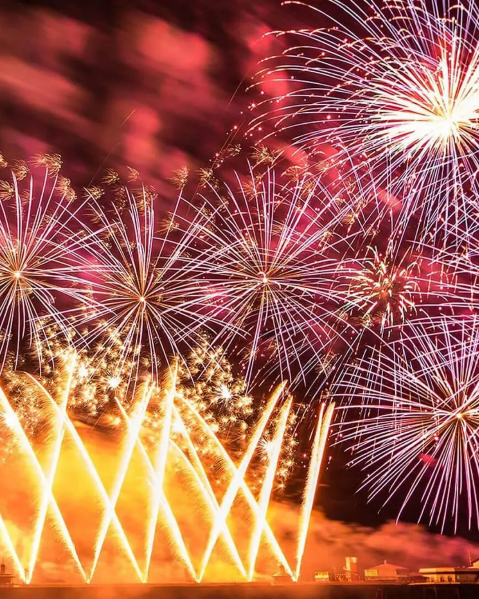 Image shows a picture of fireworks.