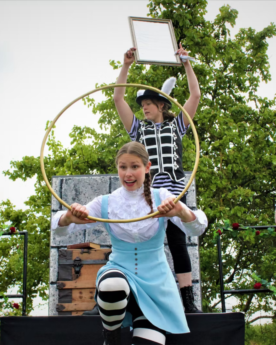 Image shows a picture from the Alice in Wonderland production.