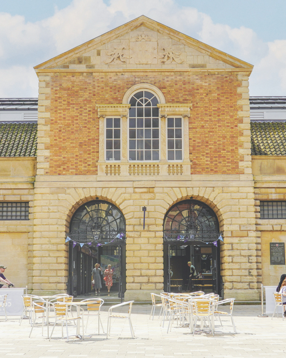 Image shows a picture of the Cornhill Market.