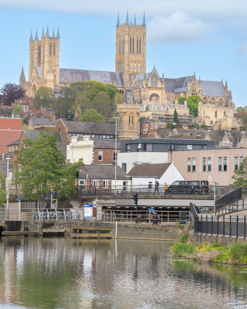 Image shows a view of the Brayford Lincoln.