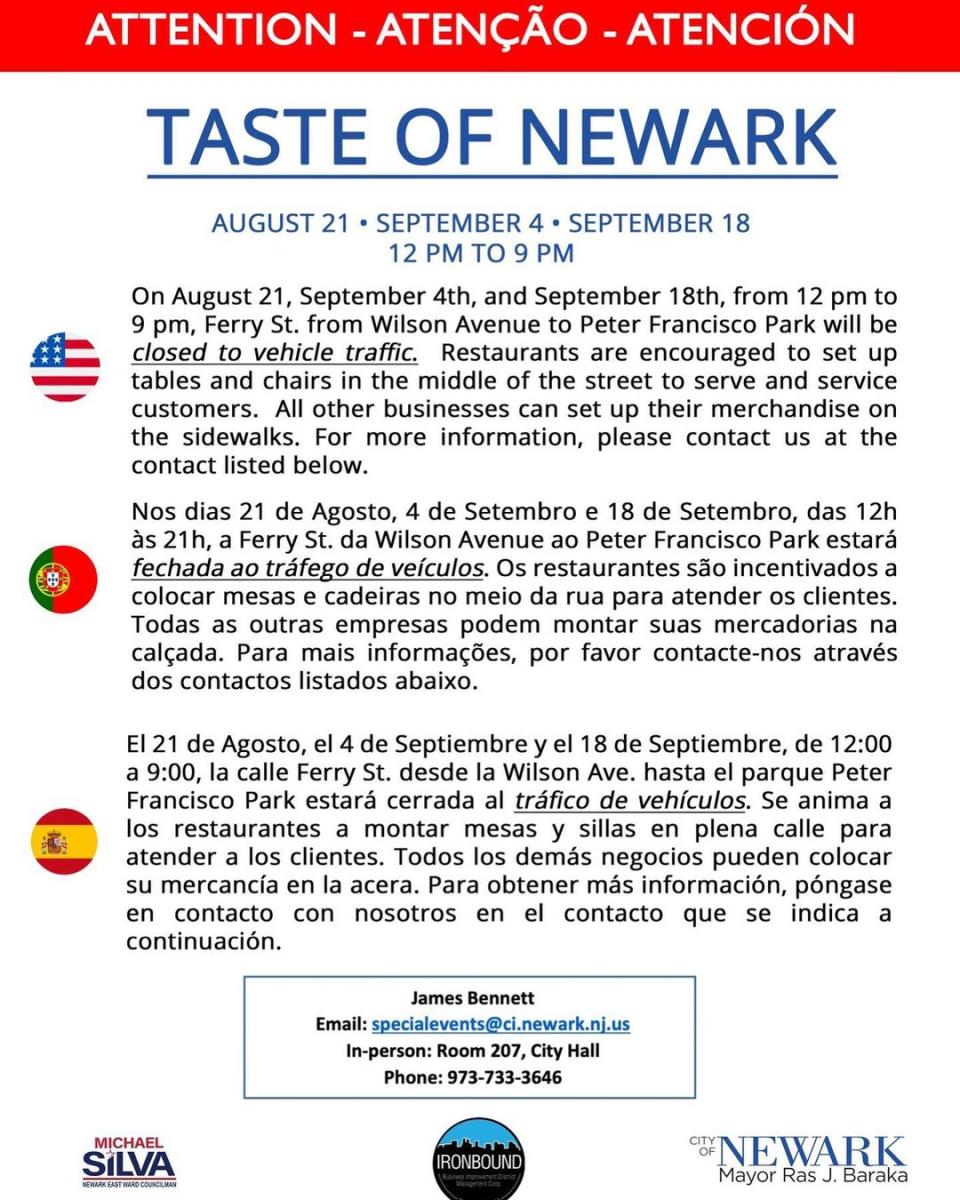 Taste of Newark Short Press Release