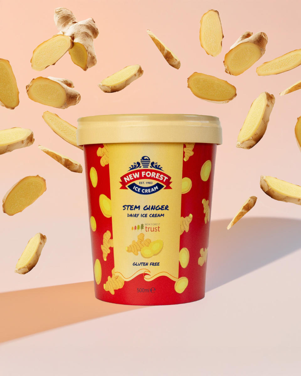 New Forest Ice Cream - 500ml tub - Stem Ginger