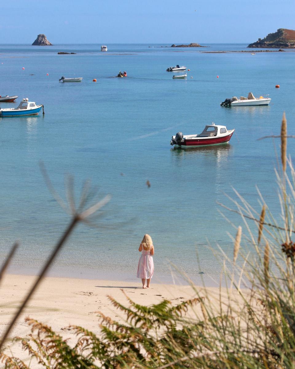 Girl on Par Beach on St. Martin's
