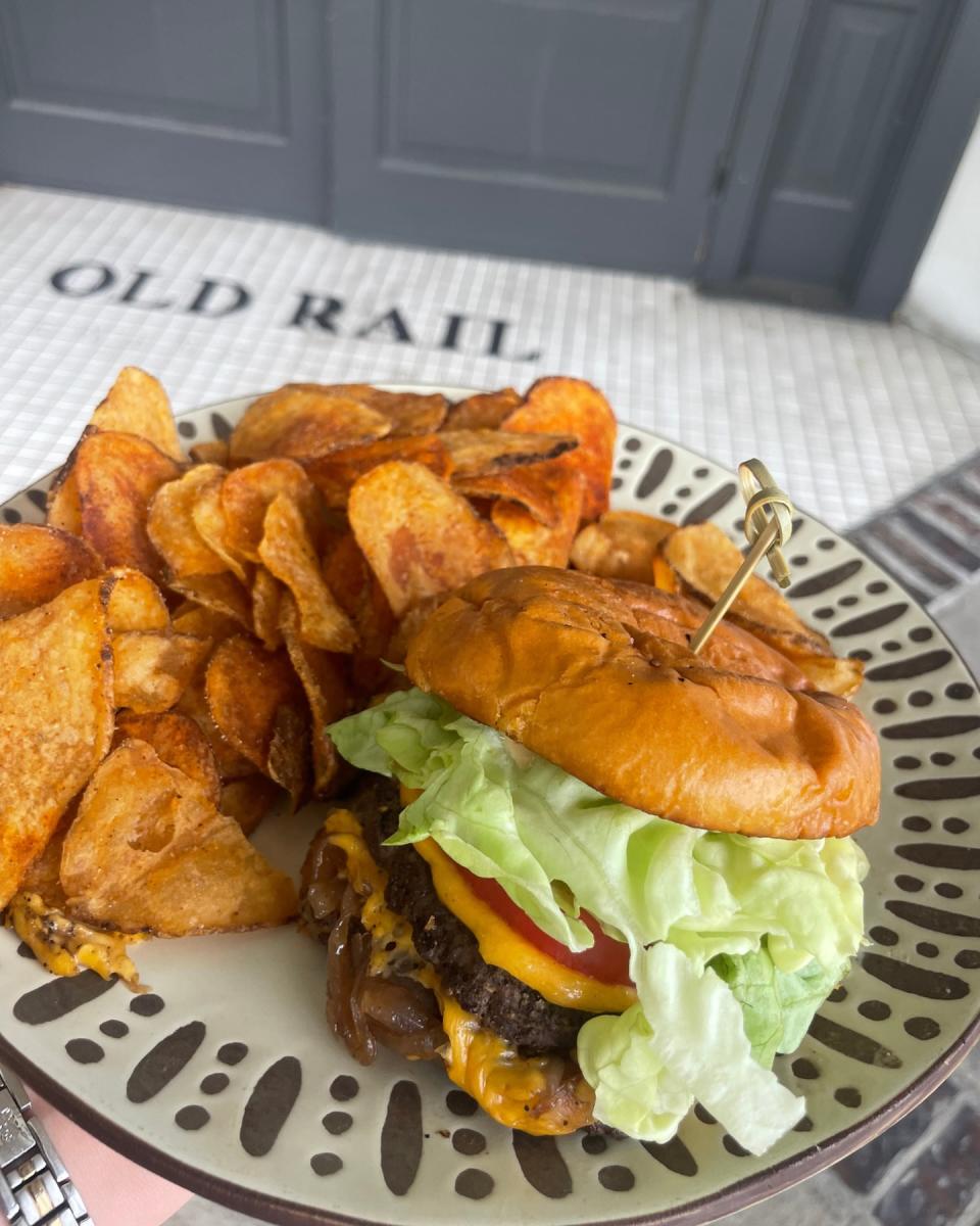 Generous, juicy burgers and dishes at Spoke & Barrel Eatery, just across from Mandeville Trailhead.
