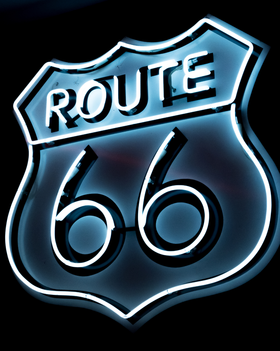 Route 66 Black Neon Sign