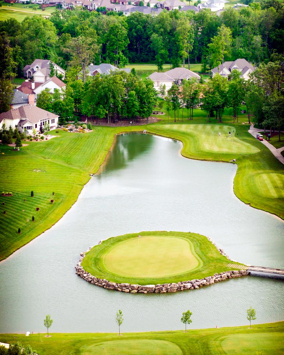 Aerial view of Cherry Hill Golf Course in Fort Wayne